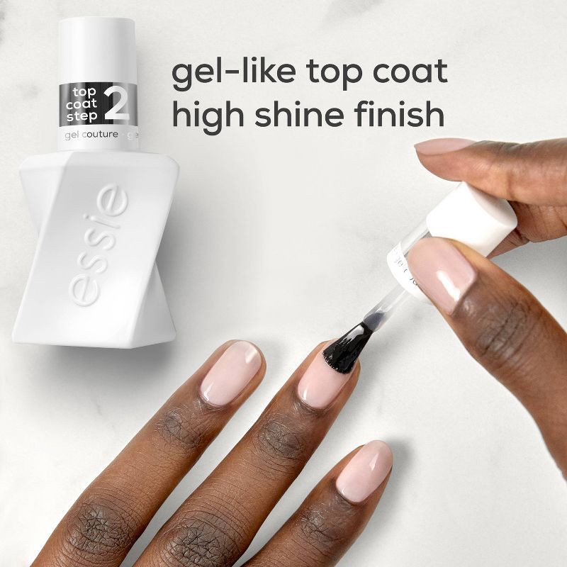 slide 6 of 9, essie Gel Couture clear nail polish top coat - 0.46 fl oz, 0.46 fl oz