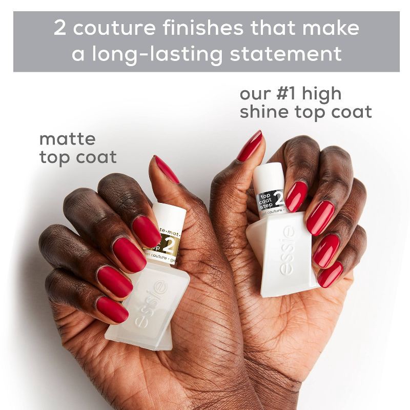 slide 7 of 9, essie Gel Couture clear nail polish top coat - 0.46 fl oz, 0.46 fl oz