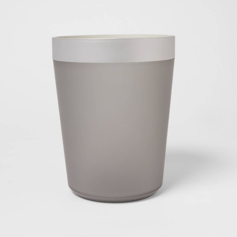 slide 1 of 4, Wastebasket Gray - Room Essentials™, 1 ct