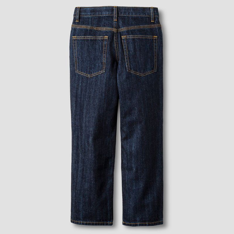 slide 2 of 3, Boys' Relaxed Straight Fit Jeans - Cat & Jack™ Dark Blue 5, 1 ct