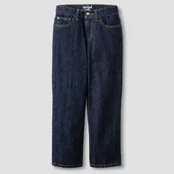 Boys' Relaxed Straight Fit Jeans - Cat & Jack™ Dark Blue 5