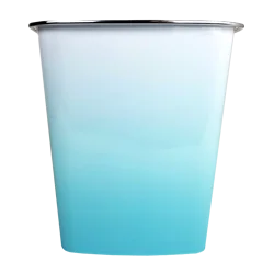 Kolorae Waste Can Blue Ombre, 10.25 in x 10 in x 10 in