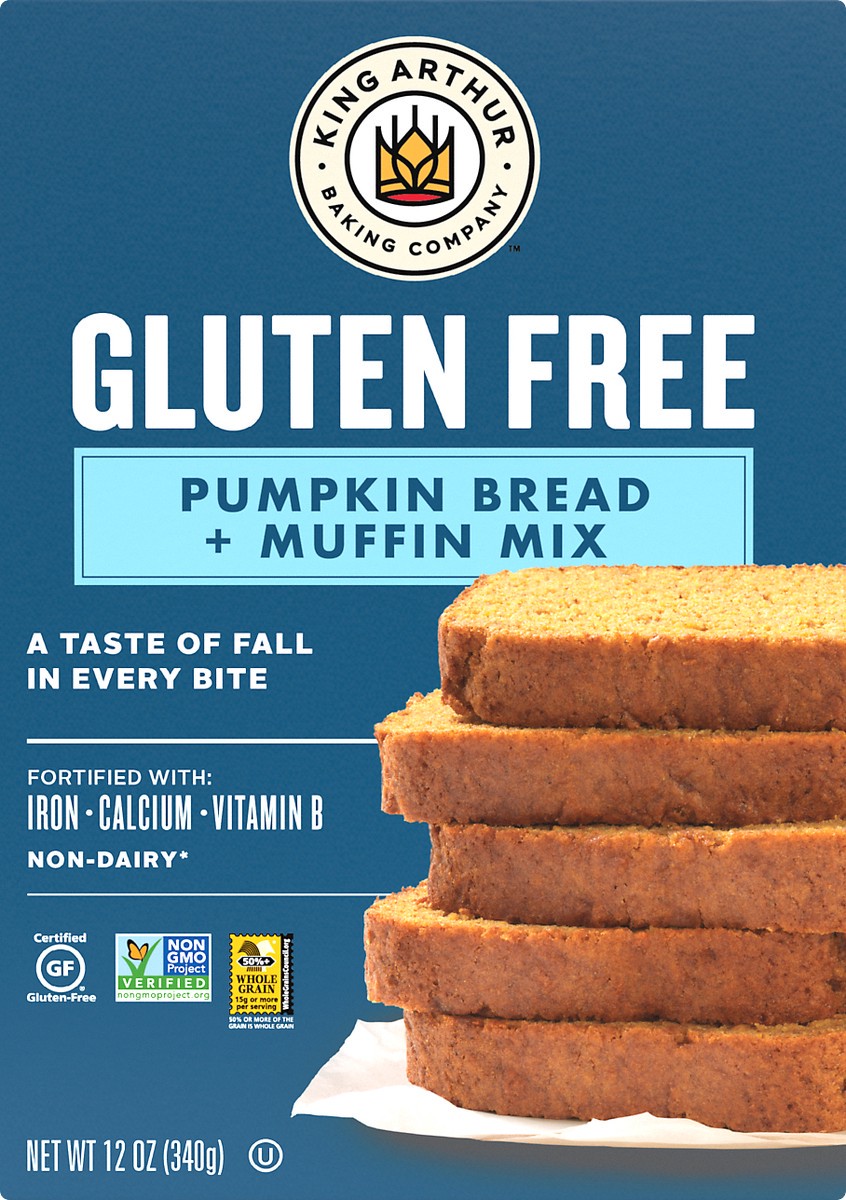 slide 1 of 9, King Arthur Baking Gluten Free Pumpkin Bread + Muffin Mix 12 oz, 12 oz