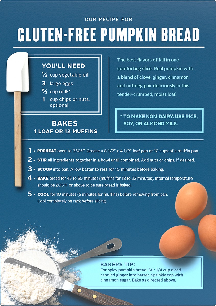 slide 8 of 9, King Arthur Baking Gluten Free Pumpkin Bread + Muffin Mix 12 oz, 12 oz