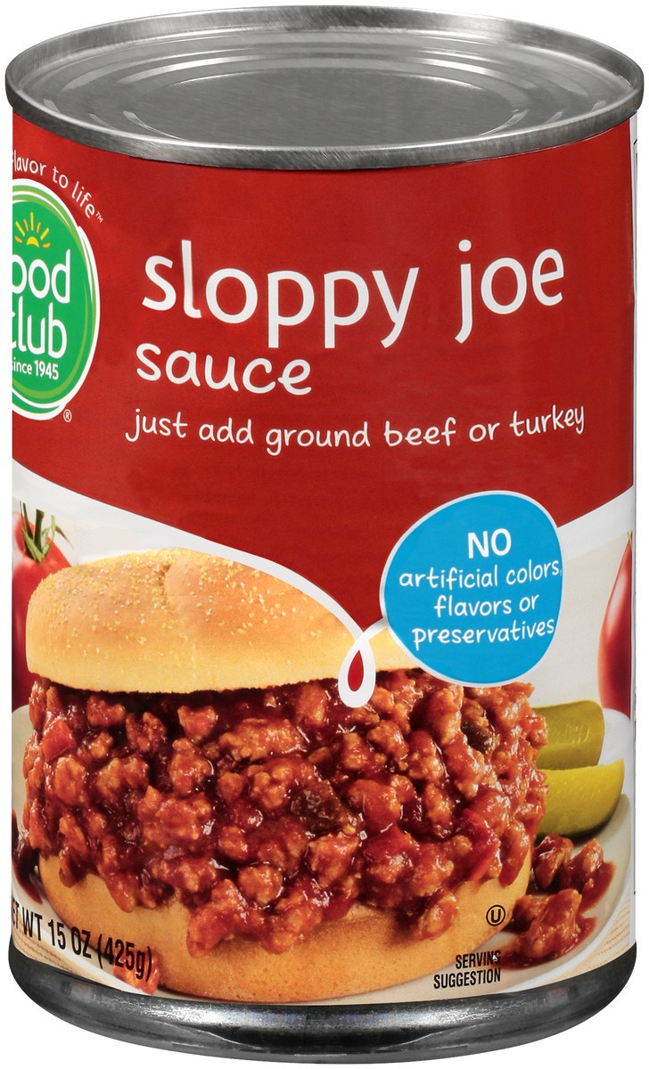 slide 3 of 9, Food Club Sloppy Joe Sauce 15 oz, 15 oz