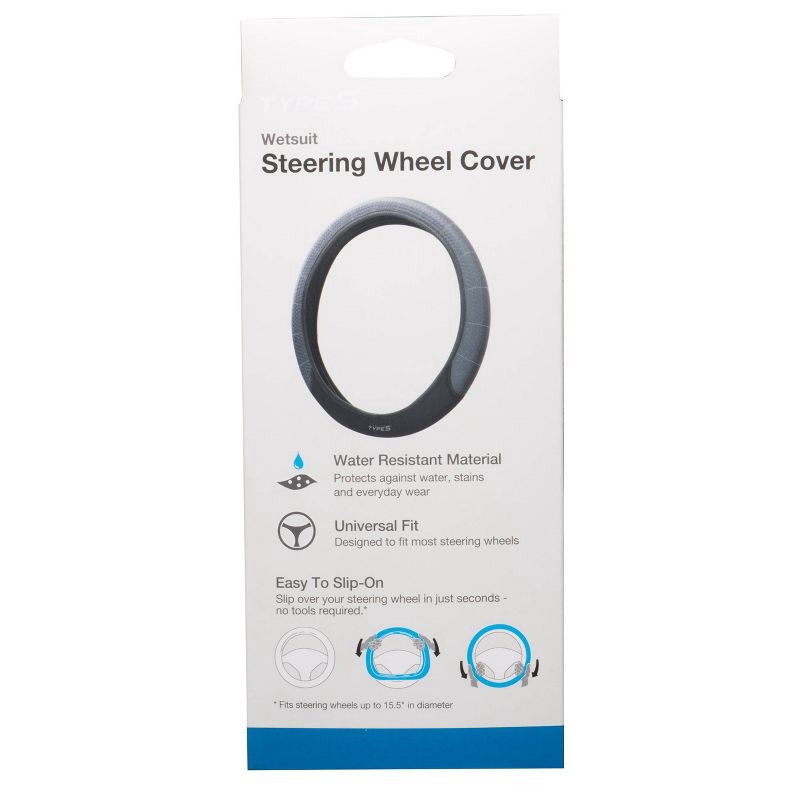 slide 4 of 4, Type S Wetsuit Steering Wheel Cover, 1 ct