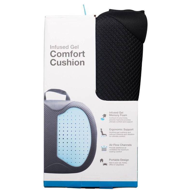 slide 2 of 3, Type S Infused Gel Comfort Seat Cushion, 1 ct