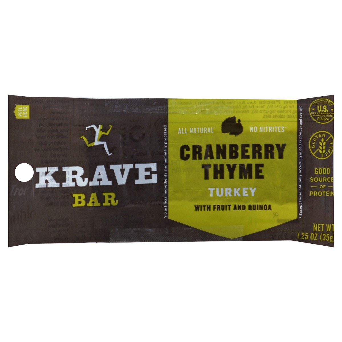 slide 5 of 6, Krave Turkey Bar 1.25 oz, 1.25 oz