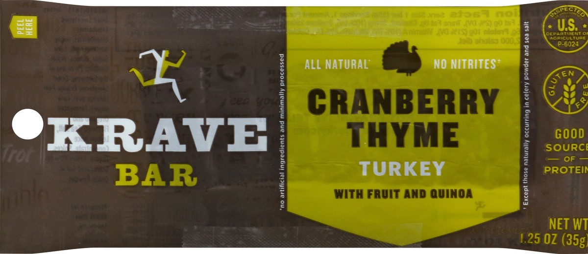 slide 1 of 6, Krave Turkey Bar 1.25 oz, 1.25 oz