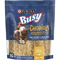 Purina Busy Beef, Chewnola with Oats and Brown Rice Dry Dental Dog Treats - 20oz