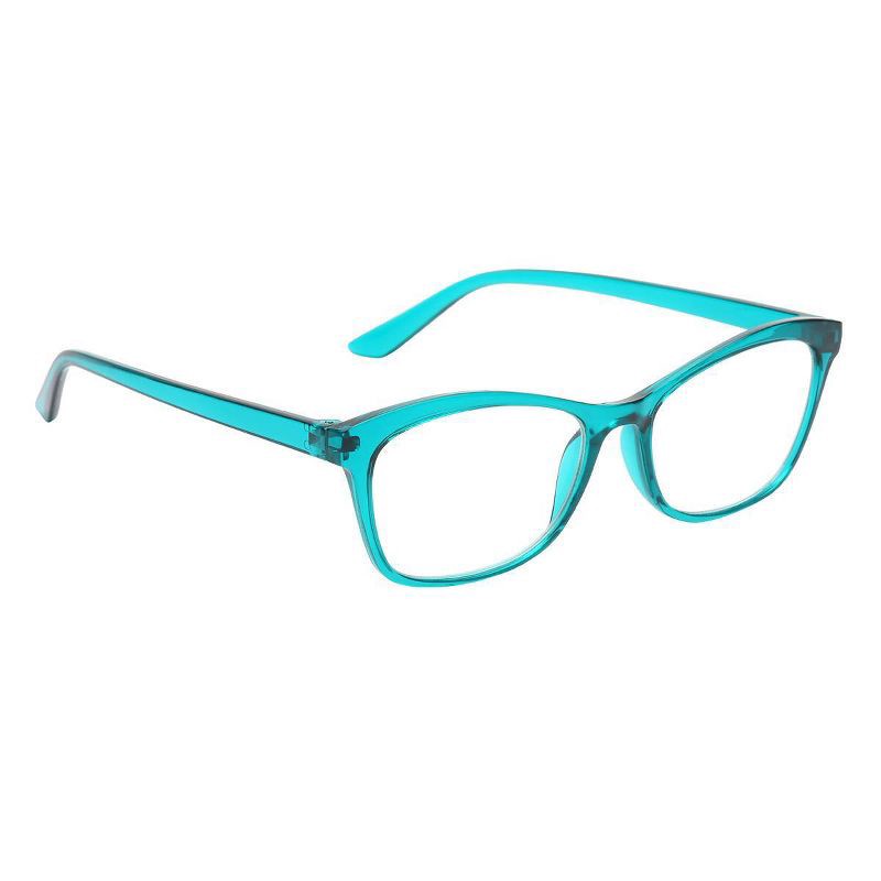 slide 2 of 4, ICU Eyewear Wink Wink Avila Reading Glasses - Crystal Teal Oval +1.25, 1 ct