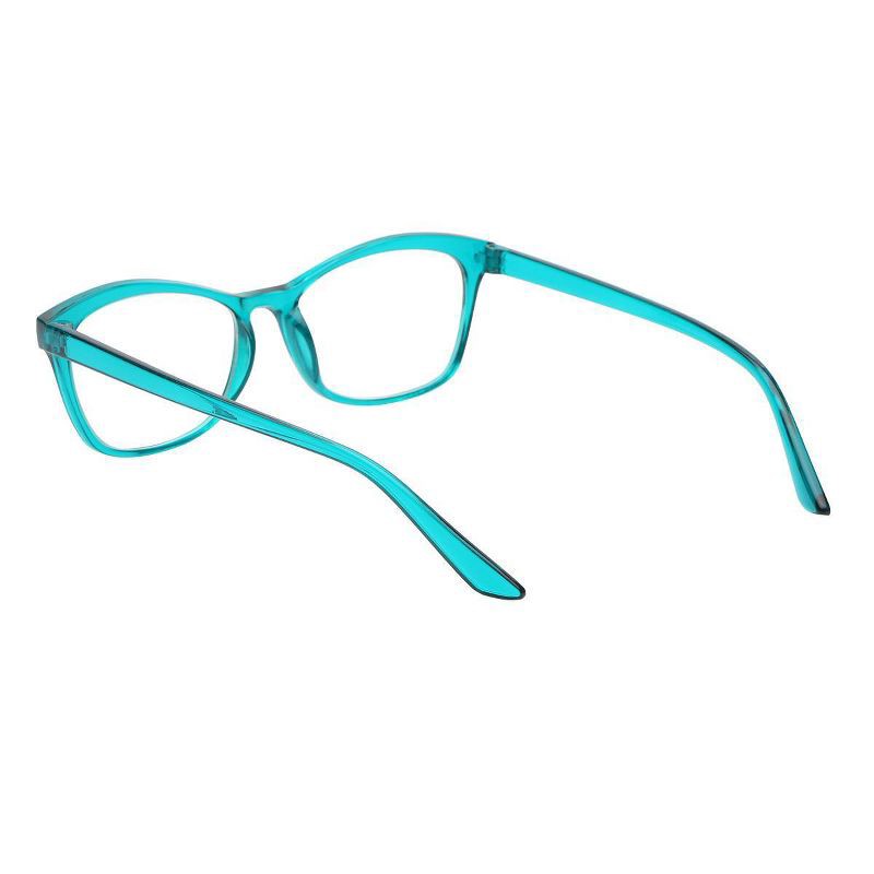 slide 3 of 4, ICU Eyewear Wink Avila Reading Glasses - Crystal Teal Oval +1.50, 1 ct