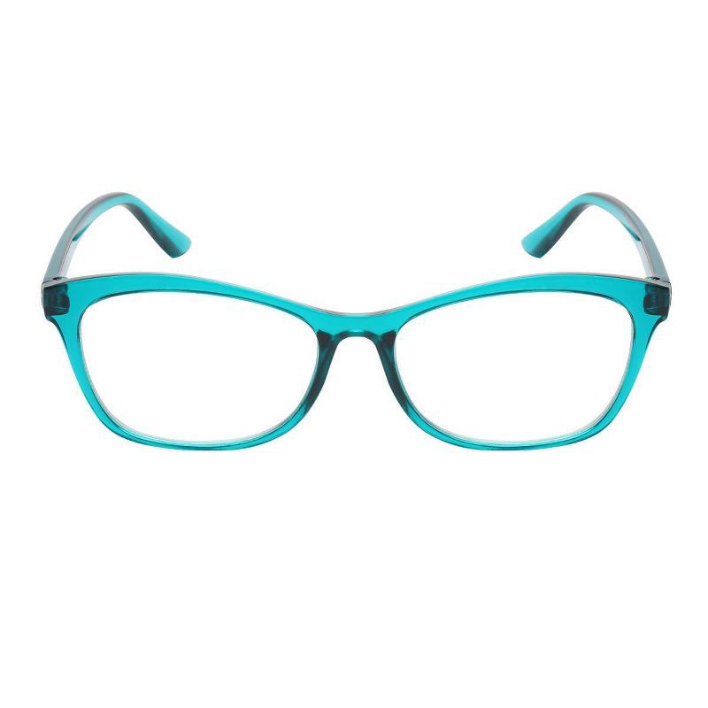 slide 1 of 4, ICU Eyewear Wink Avila Reading Glasses - Crystal Teal Oval +1.50, 1 ct