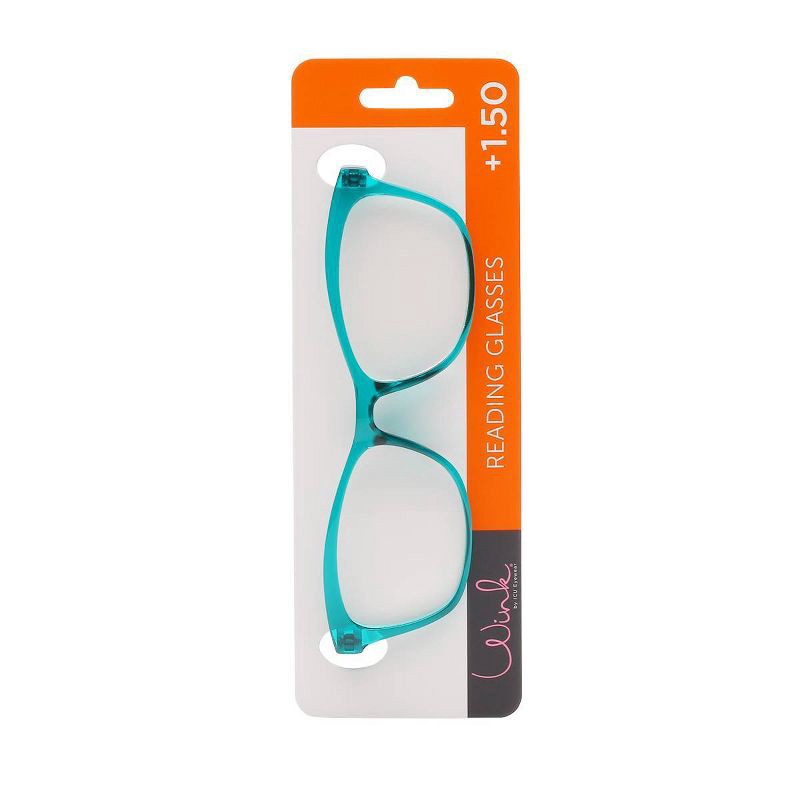 slide 4 of 4, ICU Eyewear Wink Avila Reading Glasses - Crystal Teal Oval +2.00, 1 ct