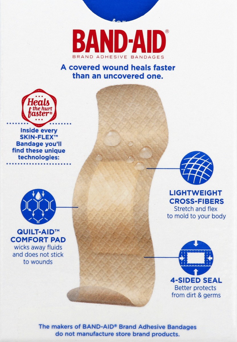 slide 4 of 6, BAND-AID Sterile Skin-Flex Adhesive Active Bandages for First Aid & Wound Care of Minor Cuts, Scrapes & Burns, Lightweight, Comfortable & Durable Second Skin Feeling, One Size, 25 ct, 25 ct