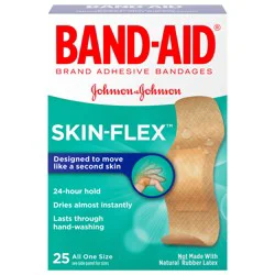 Band-Aid Brand Skin-Flex Adhesive Active Bandages, All One Size, 25 ct
