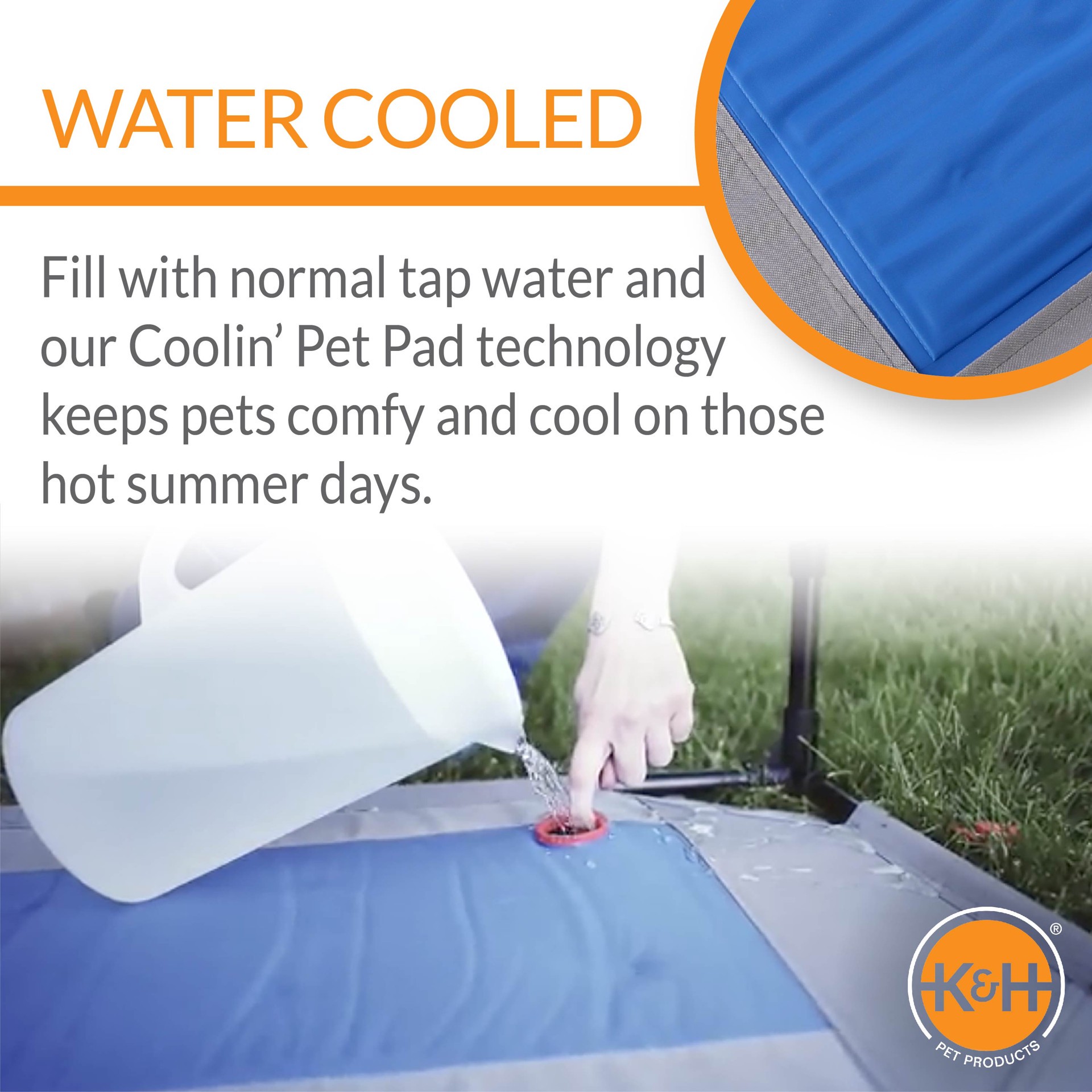 slide 3 of 10, K & H K&H Pet Products Coolin' Pet Cot Elevated Pet Bed Gray/Blue Large 30 X 42 X 7 Inches, 30 in