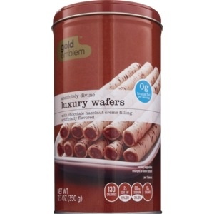 slide 1 of 1, CVS Gold Emblem Gold EmblemLuxury Wafers with Chocolate Hazelnut Creme Filling, 12.3 oz