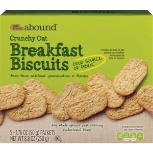 slide 1 of 1, Gold Emblem Abound Crunchy Oat Breakfast Biscuits, 5CT, 5 ct