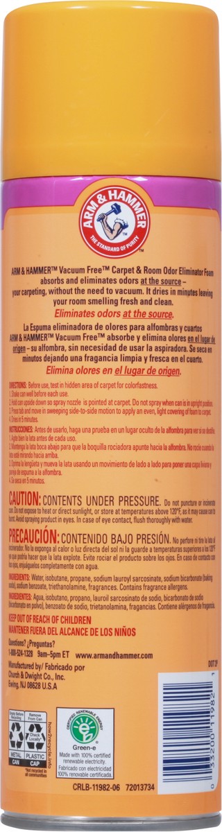slide 9 of 10, ARM & HAMMER™ Fresh Scentsations™ Carpet Odor Eliminator, Island Mist - Foam, 15 oz
