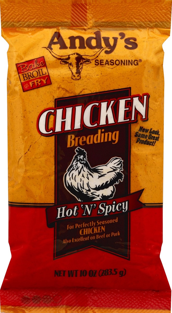 slide 4 of 5, Andy's Seasoning Chicken Breading, Hot'N Spicy-Andy's, 10 oz