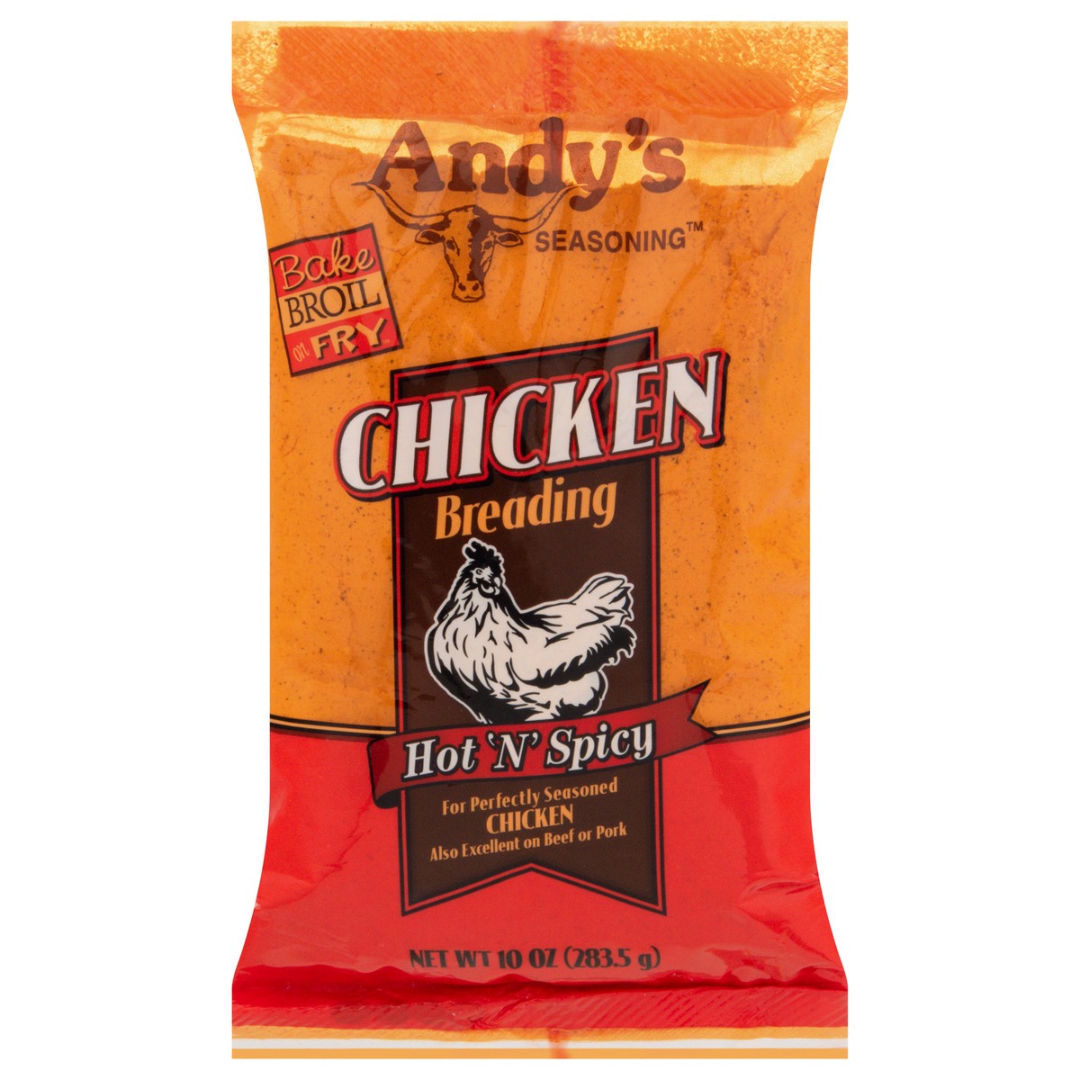 slide 1 of 5, Andy's Seasoning Chicken Breading, Hot'N Spicy-Andy's, 10 oz