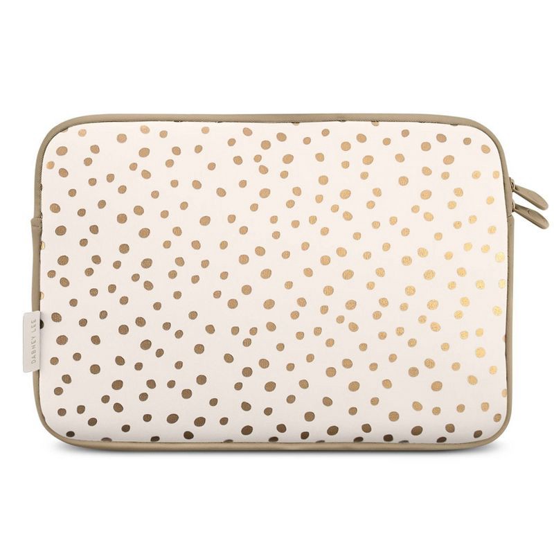 slide 1 of 4, Dabney Lee 13.3" Laptop Sleeve - Champagne Dot, 1 ct