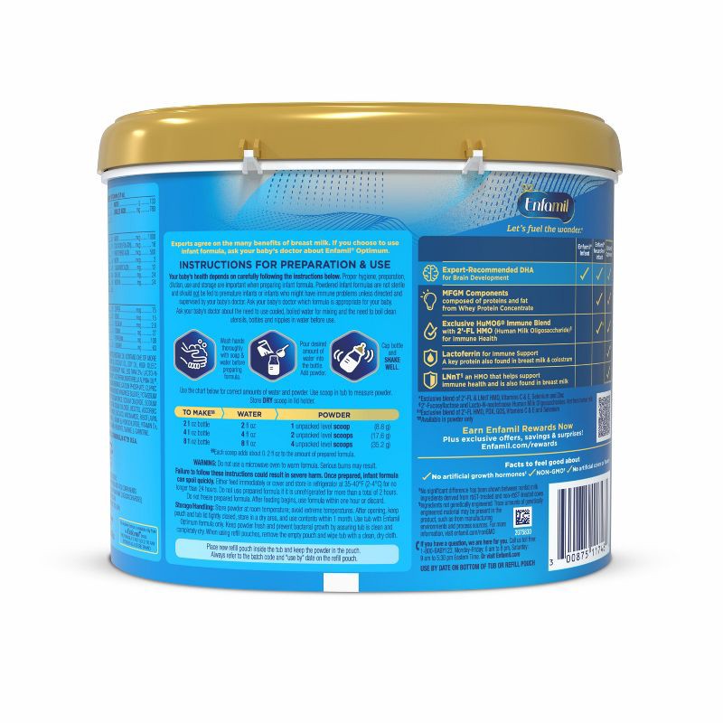 slide 11 of 13, Enfamil Optimum Enspire Powder Infant Formula - 20.5oz, 20.5 oz