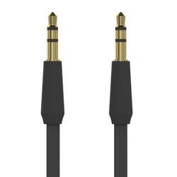 Just Wireless 4' Flat TPU Auxiliary Cable (3.5mm) - Black