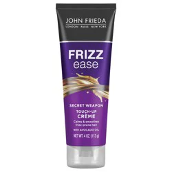 John Frieda Anti Frizz, Frizz Ease Secret Weapon Touch-Up Crème, Anti-Frizz Styling Cream, Helps to Calm and Smooth Frizz-prone Hair, 4 Oz