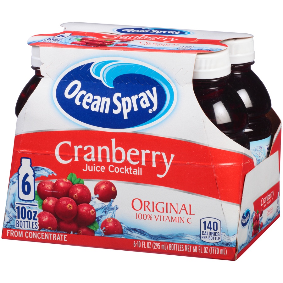 slide 3 of 8, Ocean Spray Cranberry Bottles, 6 ct; 10 fl oz