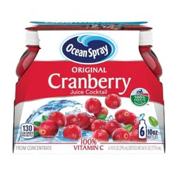 Ocean Spray Cranberry Juice Cocktail, 6 x 10 fl oz Bottles
