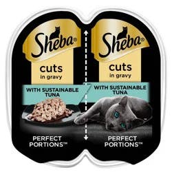 Sheba Perfect Portions Cuts in Gravy, Tuna and Seafood Flavored Wet Cat Food - 2.64oz