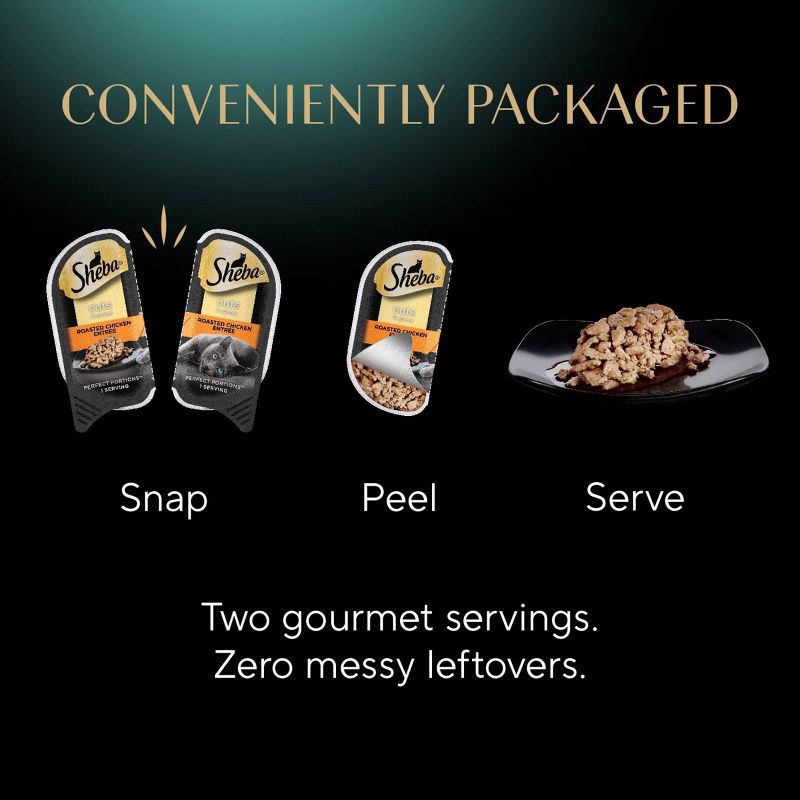 slide 6 of 13, Sheba Perfect Portions Cuts in Gravy Roasted Chicken Flavor Wet Cat Food - 2.64oz, 2.64 oz