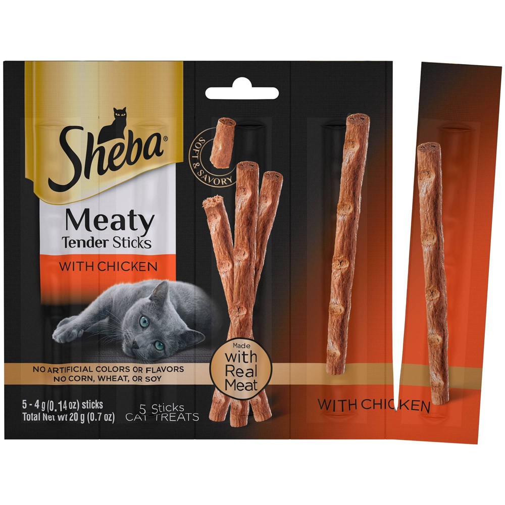 slide 3 of 3, Sheba Meaty Tender Sticks with Chicken Jerky Cat Treats - 0.7oz, 0.7 oz