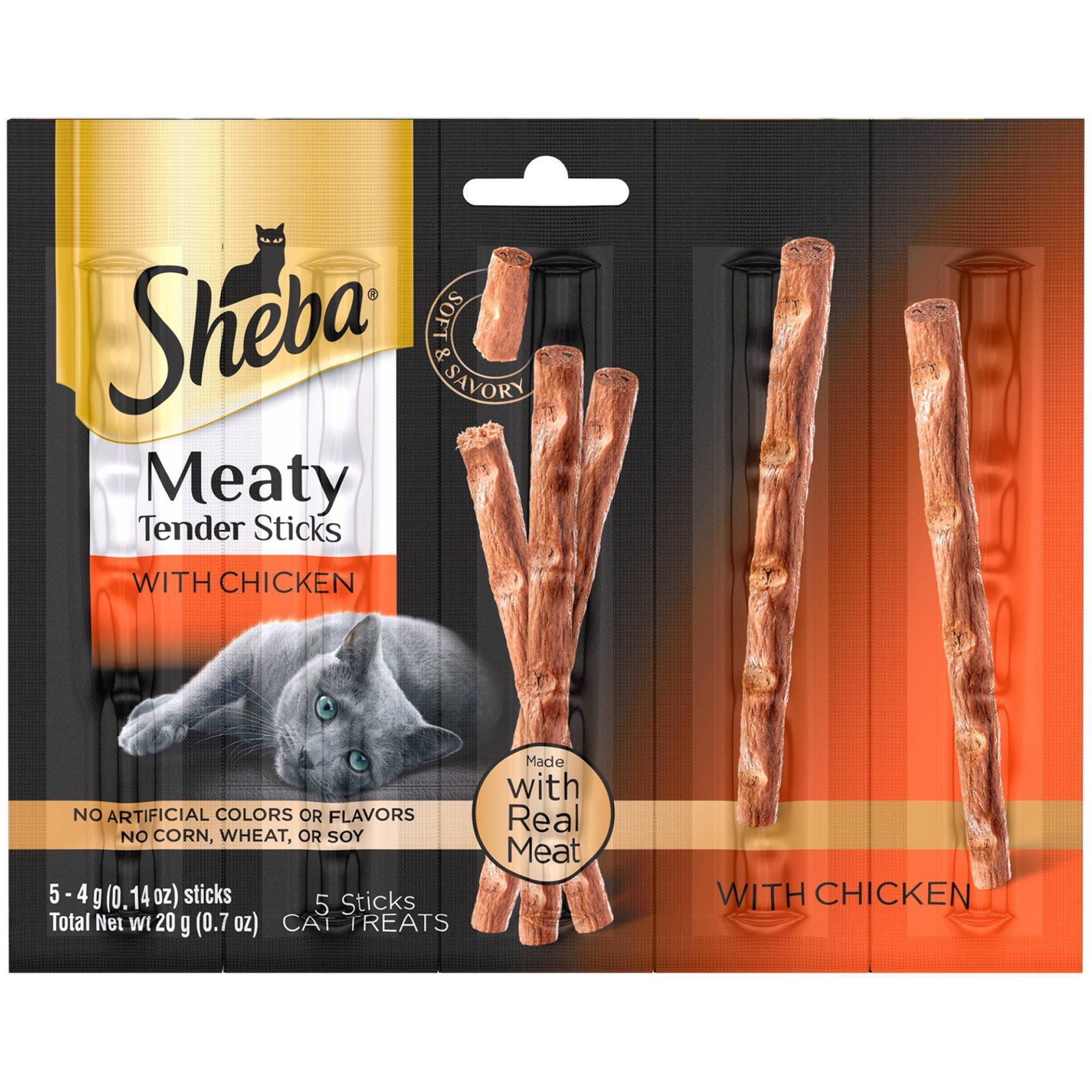 slide 1 of 3, Sheba Meaty Tender Sticks with Chicken Jerky Cat Treats - 0.7oz, 0.7 oz