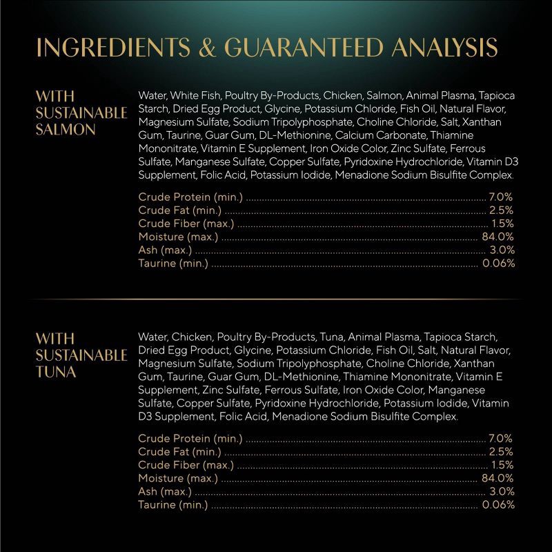 slide 8 of 13, Sheba Perfect Portions Cuts in Gravy Salmon, Seafood, Gravy and Tuna Flavor Variety Pack Wet Cat Food - 2.6oz/12ct, 2.6 oz, 12 ct