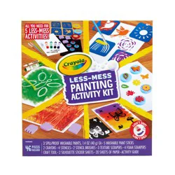 Crayola Less Mess Painting Activity Kit, Washable Kids Paints & Painting Supplies, Art Set for Kids, Gift
