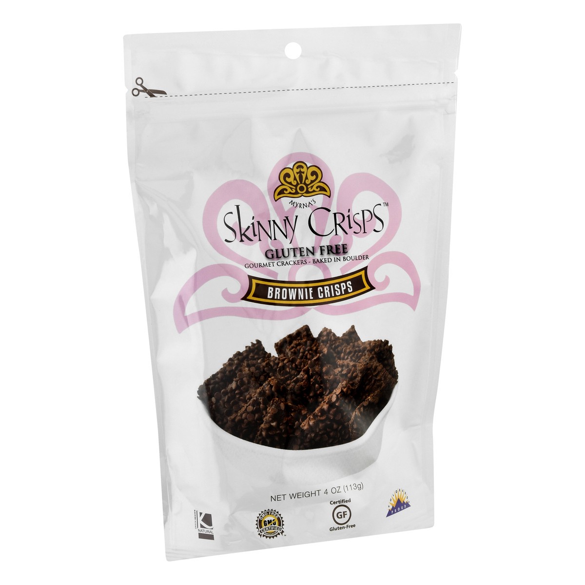 slide 5 of 9, Skinny Crisps Gluten Free Brownie Crisps 4 oz, 4 oz