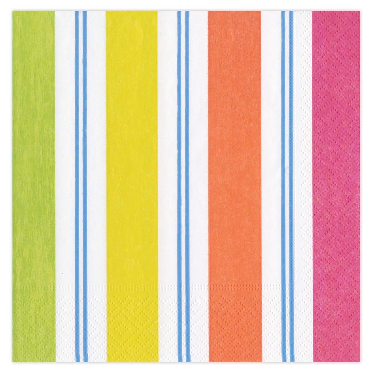 slide 1 of 1, Caspari Awning Stripe Cocktail Napkins, 20 ct