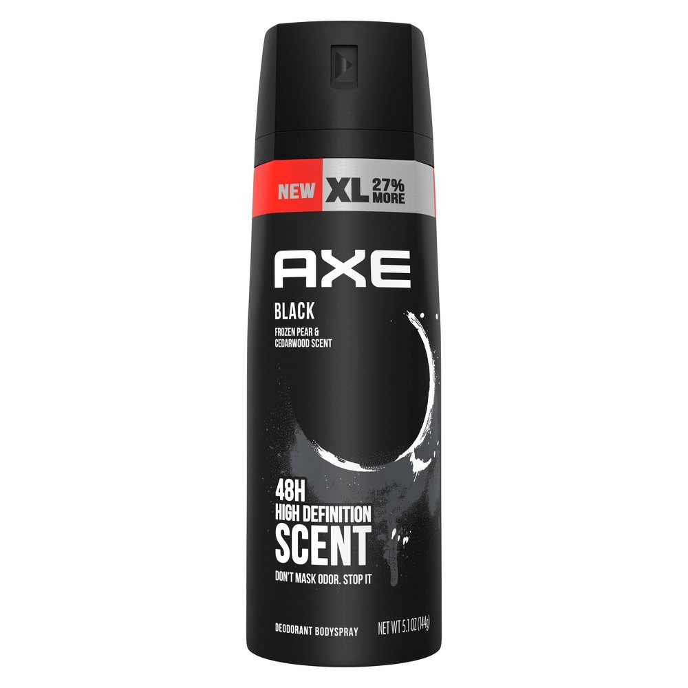 slide 3 of 9, AXE Dual Action Body Spray Deodorant Black, 5.1 oz, 5.1 oz