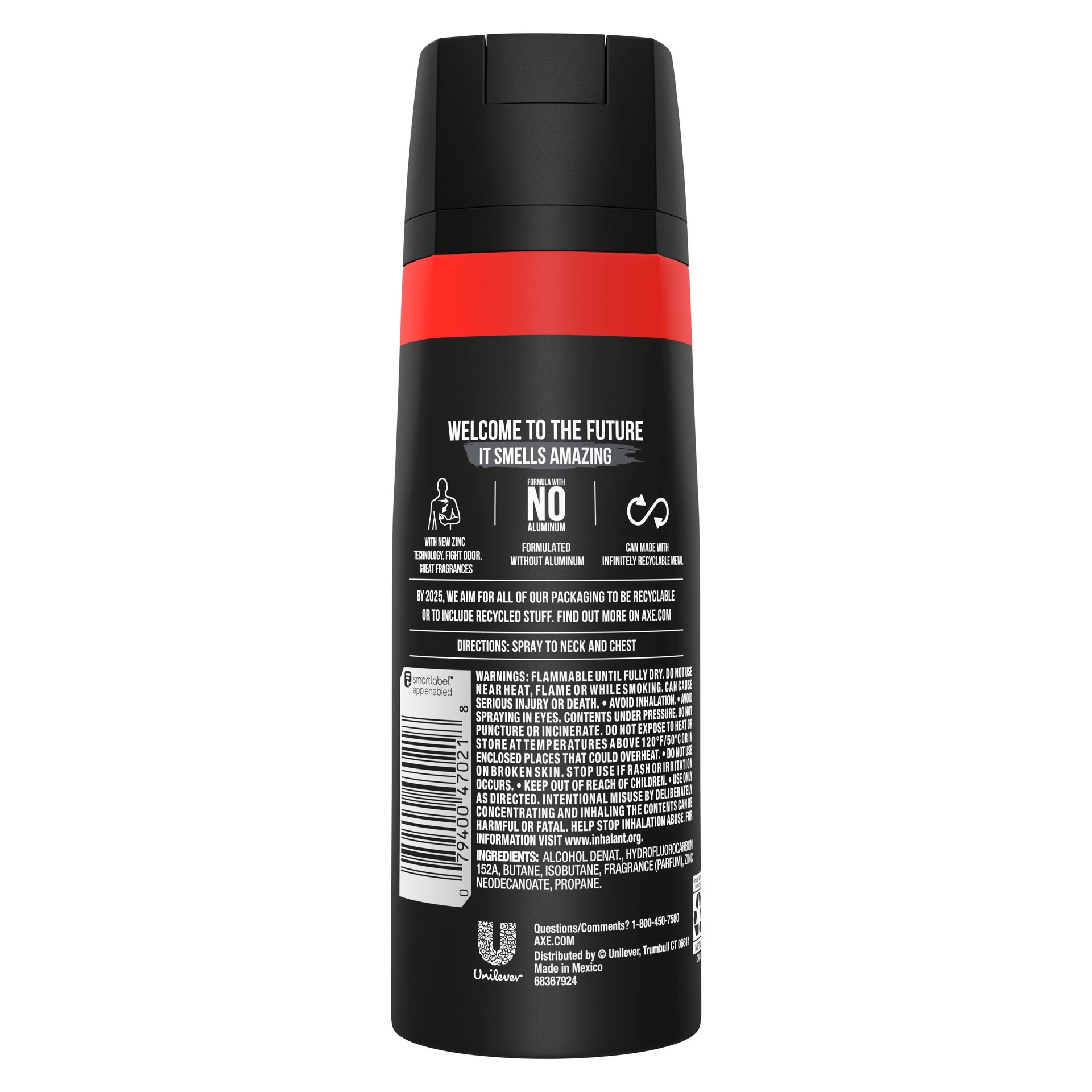 slide 8 of 9, AXE Dual Action Body Spray Deodorant Black, 5.1 oz, 5.1 oz