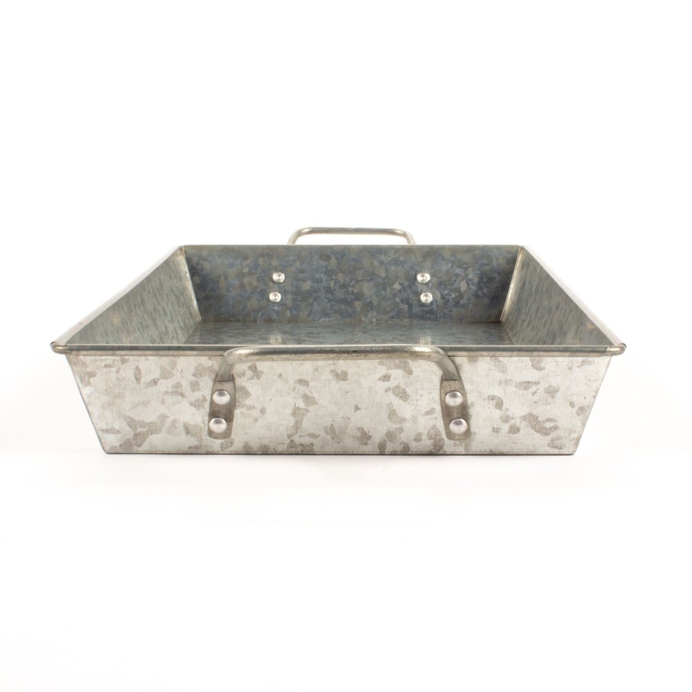 slide 1 of 1, HD Designs Outdoors Galvanized Serve Tray - Silver, 12 in