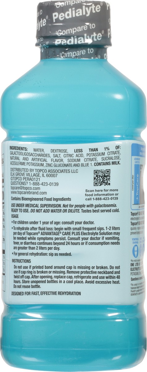 slide 6 of 9, TopCare Health Advantage Care+ Berry Frost Electrolyte Solution 33.8 fl oz, 1 liter
