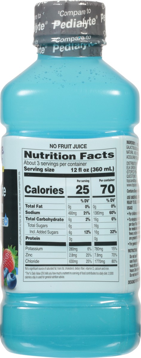 slide 3 of 9, TopCare Health Advantage Care+ Berry Frost Electrolyte Solution 33.8 fl oz, 1 liter