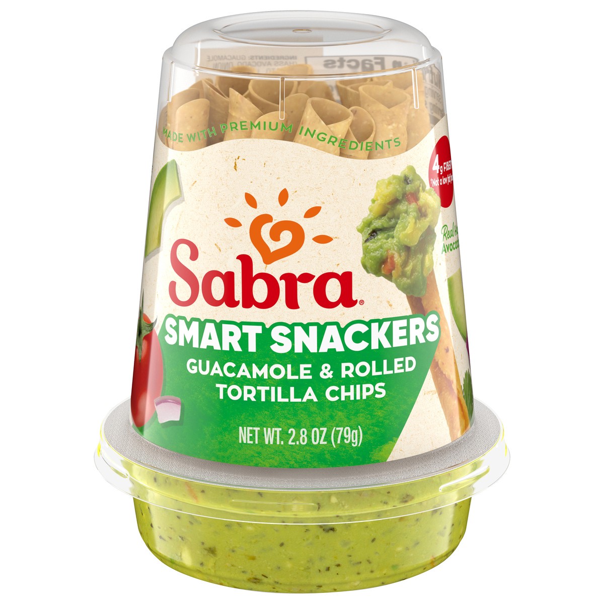 slide 1 of 10, Sabra Snackers Guacamole & Rolled Tortilla Chips 2.8 oz, 2.8 oz