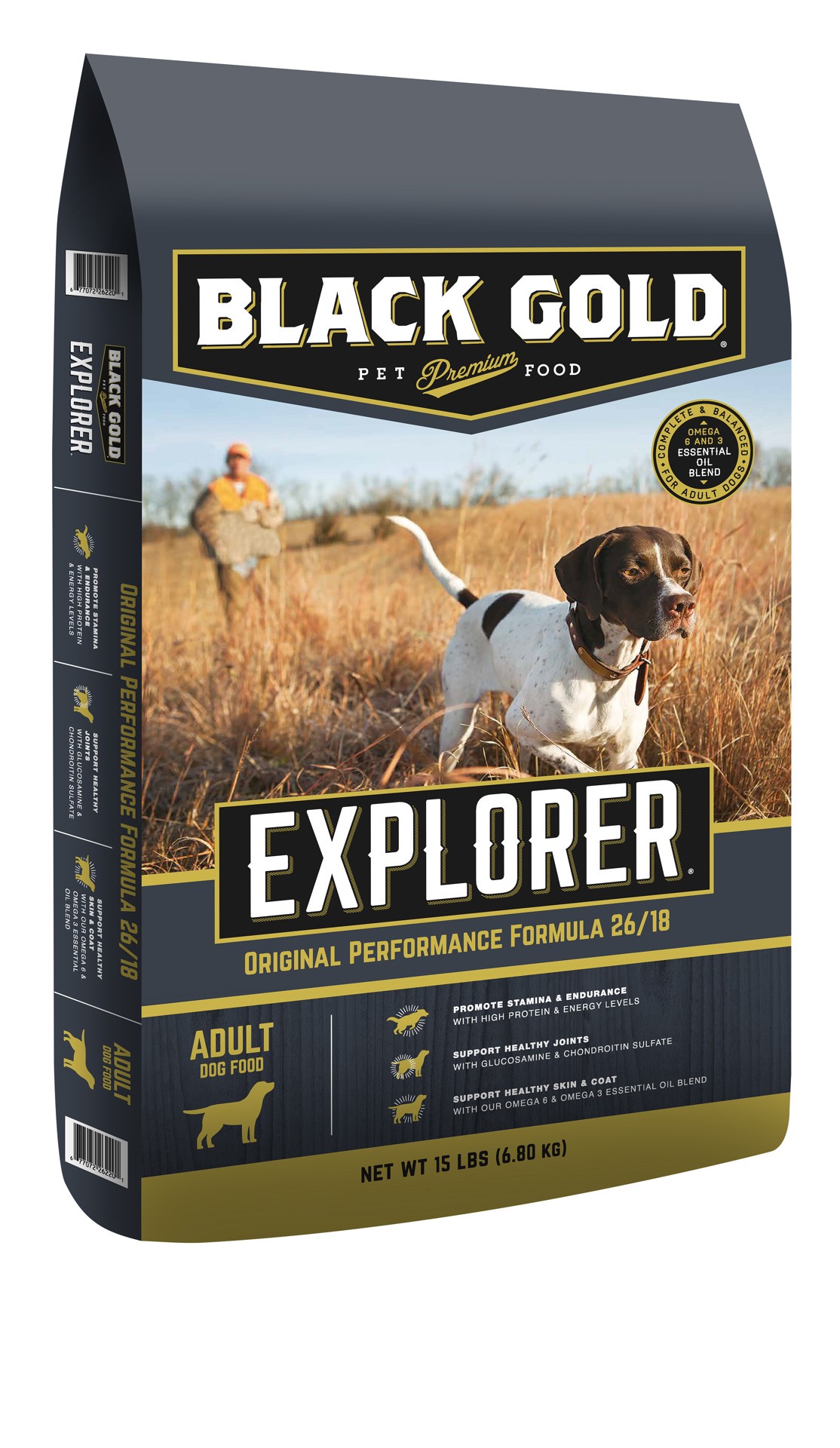 slide 4 of 4, Black Gold Explorer Original Performance 26/18 Dry Dog Food 15 lbs, 15 lb