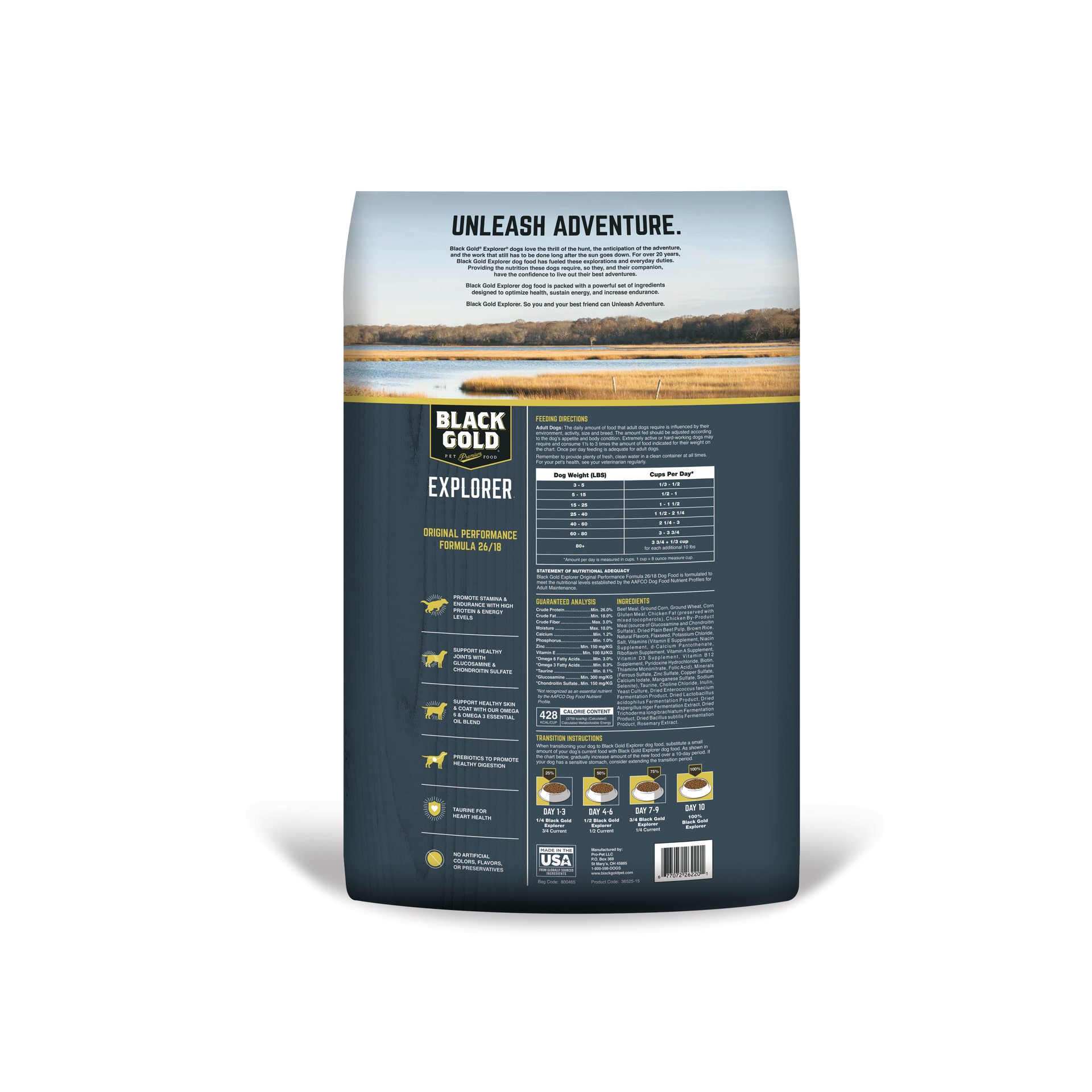 slide 2 of 4, Black Gold Explorer Original Performance 26/18 Dry Dog Food 15 lbs, 15 lb