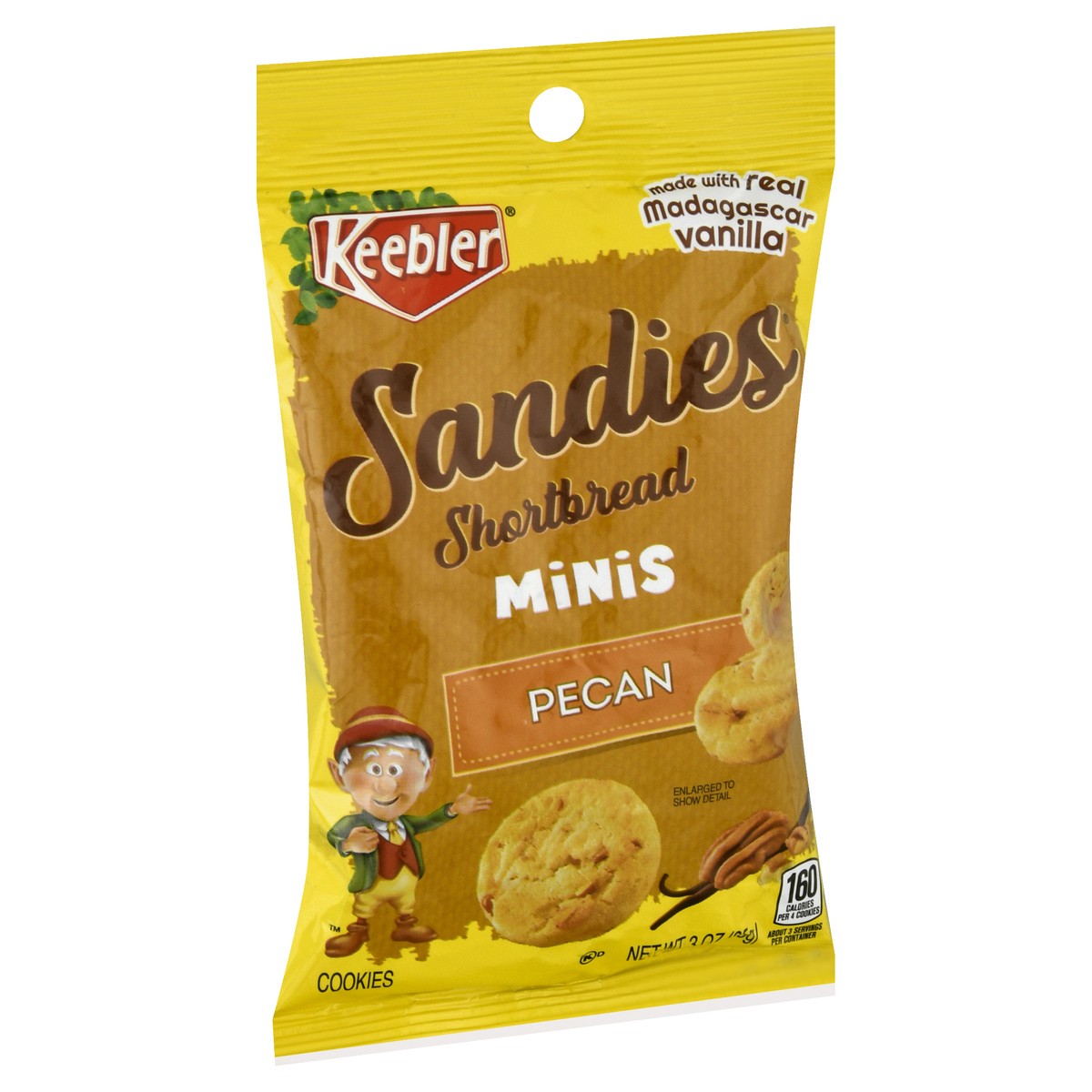 slide 3 of 12, Keebler Sandies Shortbread Minis Pecan Cookies 3 oz, 3 oz