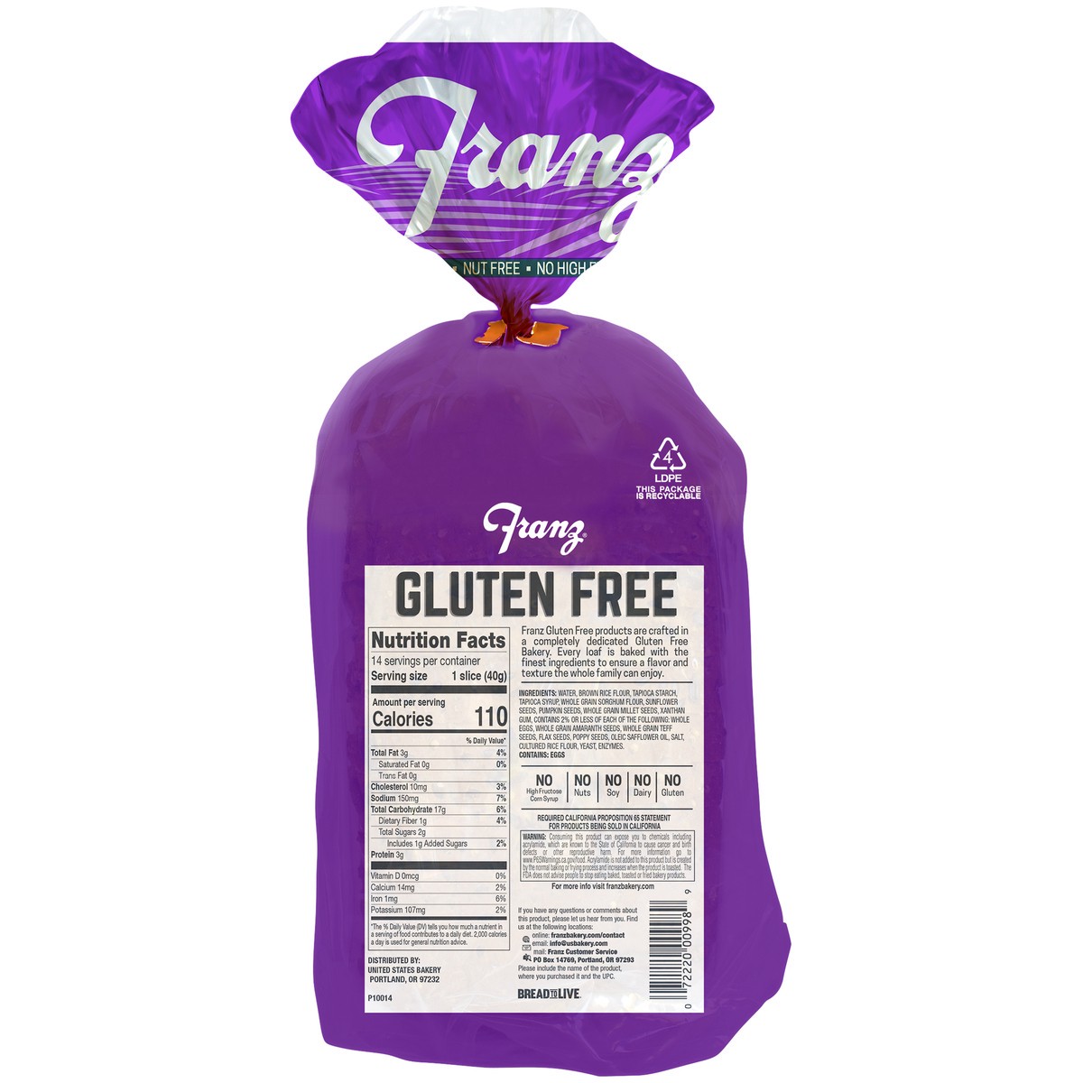 slide 5 of 6, Franz Gluten Free Great Seed Gluten Free Bread 20oz, 20 oz